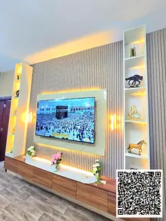 Own a luxurious one-bedroom apartment with a living room, ultra super deluxe finishing Apartment for