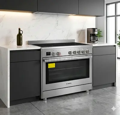 Bosch series 8 model HCB738357M full electric ceramic 5 HOBS oven dual fan cooking range 90x60 STOVE