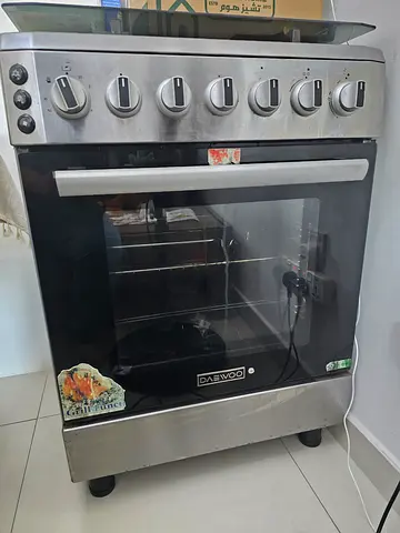 Stainless steel freestanding gas cooker with oven - used, working condition