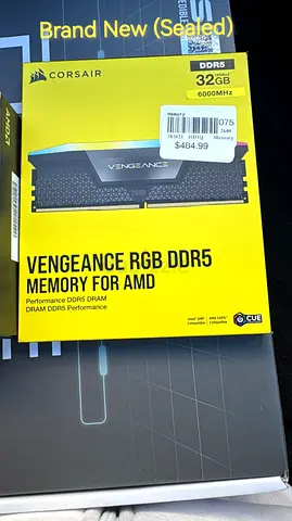 (New Sealed) DDR5 32GB 6000MHz CL36 Corsair Vengeance RGB Ram (2x16 GB)