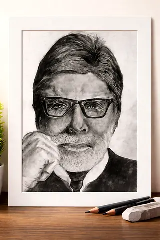 Premium Custom Portrait Drawing | Hand-Drawn Realistic Art (A4)