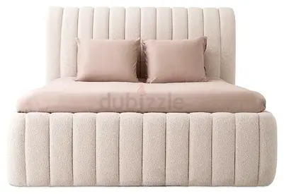 New Design Cozy Modern Bed with Plush Headboard