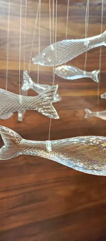 Glass Fish Part of Chandelier for Decoration