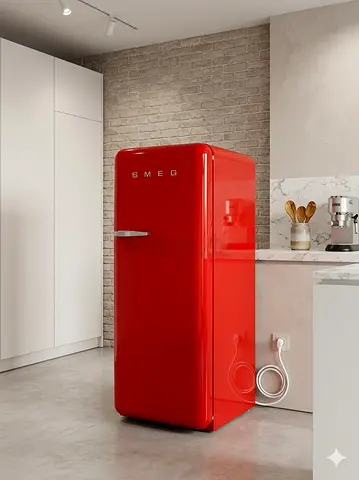 SMEG Retro Style  Refrigerator RED COLOUR MODEL NO FAB28RRD5GA