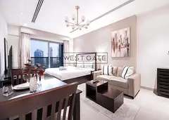 Furnished Studio | Elite Downtown Residence 1 | Balcony &amp; Canal View