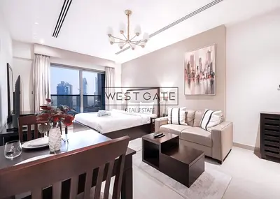 Furnished Studio | Elite Downtown Residence 1 | Balcony & Canal View