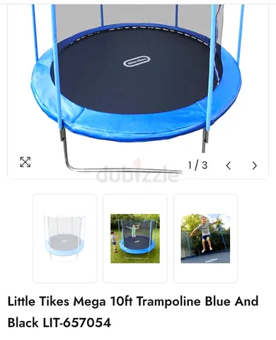 Little Tikes Mega 10ft Trampoline in Blue and Black
