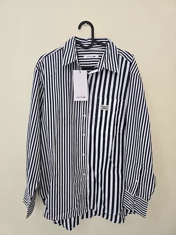 Lacoste Lacoste x Bandier Striped Cotton Poplin Shirt