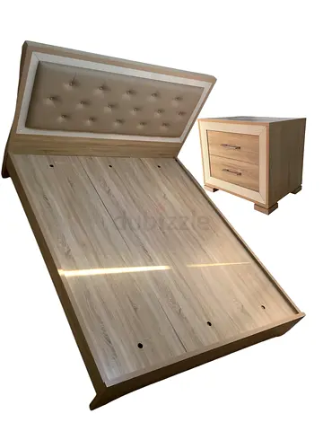 Elegant Bed Frame with Nightstand