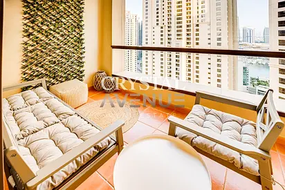 شقة مفروشة بغرفتي نوم | البحر 2 جميرا بيتش ريزيدنس | إطلالات على المارينا والمدينة