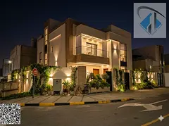 Own a luxury corner villa with a rooftop terrace, including registration fees, in one of Ajman's