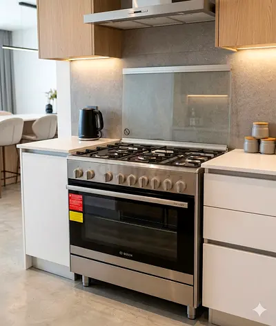 Bosch freestanding full gas cooker model HSG736357M with 5 gas burners gas oven 90x60 cooking range