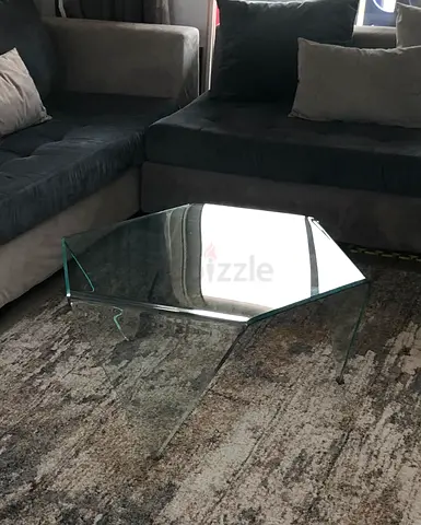 Stylish Geometric Glass Coffee Table