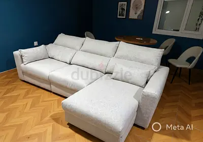 Eskilstuna L shape sofa bed under storage space