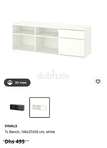 White TV Bench for Sale