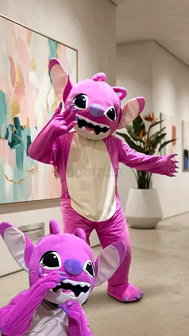 Pink Stitch‑Style Mascot Costume (Full‑Body Party Outfit)