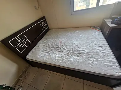 Kind size Cot with bottom cabinet
