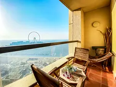 Full Panoramic View | Top Floor | Near Beach | Ain Dubai and Bluewaters Views