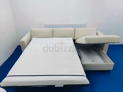 Ikea vimle beige color lshape sofabed with chaise lounge storage