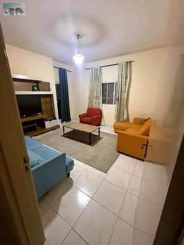 Furnished one-bedroom apartment for rent on Khalifa Street, near Ramada Black and Tasheel. Clean furnishings, ready to move in. Price 3400 including b
