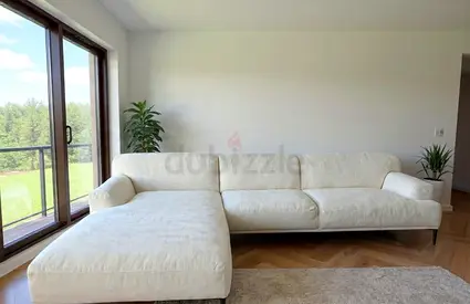 The Loom Collection L Shape Sofa Beige good condition