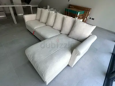 pull out ikea gronlid lshape sofa bed beige