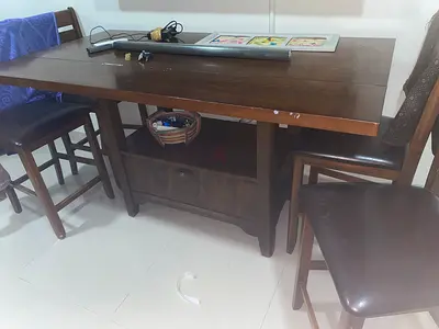 Wooden Dining Table with Chairs