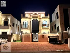 Classic design Villa for sale | ajman| al helio2 area | 5 master rooms, majlis, 2 halls, maid room,