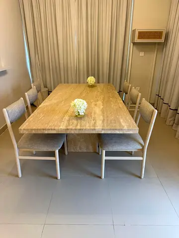 Marbles Dining Table Set with Chairs