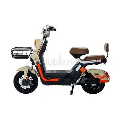 Two-seat Electric Scooter with Front Basket and Backrest