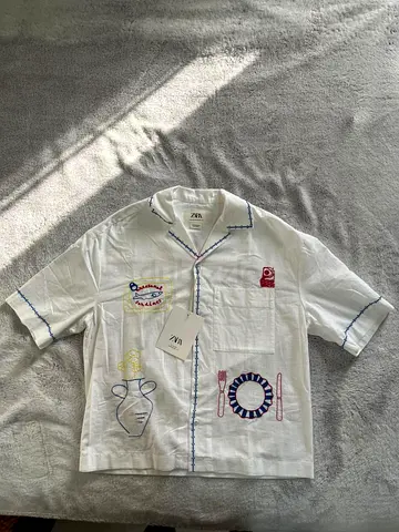 Zara Contrast Embroidery Shirt