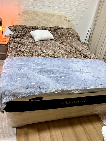 Comfy Queen size bed with the mattress for sale