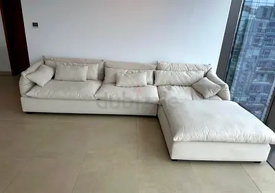 Marina home feather filled Lshape sofa