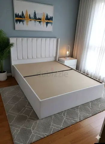 Modern White Brand new Queen size Bed Frame Storage good Quality Queen bed double bed family bed