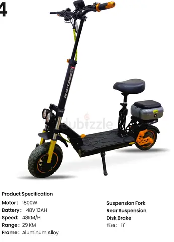 Wind Horse H4 Electric Scooter - 1 Year Warranty