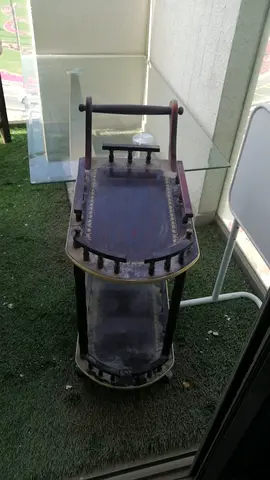 Vintage Wooden Serving Cart