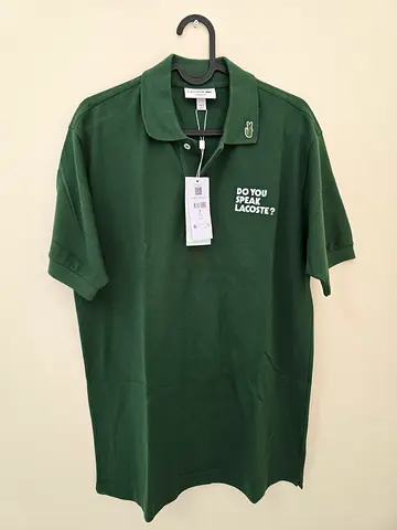 Lacoste Original L.12.12 Embroidered Slogan Polo Shirt
