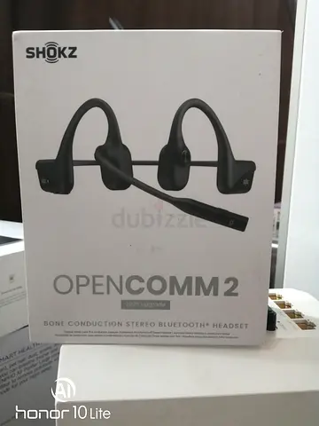 SHOKZ OpenComm2 UC 2025 Upgrade Bone Conduction Headset with USB-A adapter, Open-Ear Bluetooth Headp