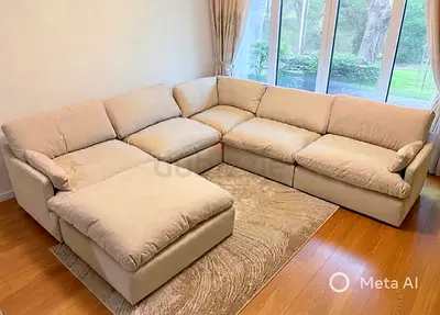 Home Center swin feather filled sofa without footstool