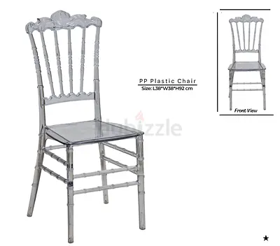 Clear Chiavari (Tiffany) Plastic Event Chair — Used, Good Condition
