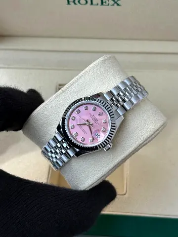 Rolex Womens Watch with Pink Dial