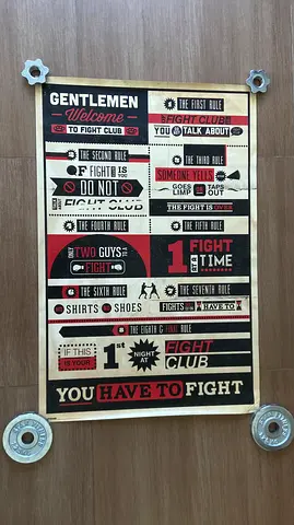 Fight Club Wall Art Poster – Bold Vintage Style Decor