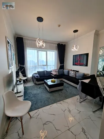 Super Deluxe 1-bedroom apartment with living room for rent – Al Waha Tower 1, Ajman 📍 Location: Very vibrant area with all essential and lifestyle se
