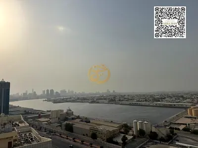 غرفتين وصالة اطلالة الخور مع باركين للبيع في ابراج لؤلؤة عجمان غير مؤجرة