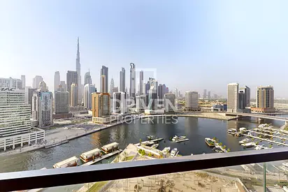 Full Canal and Burj Khalifa View | High Floor
