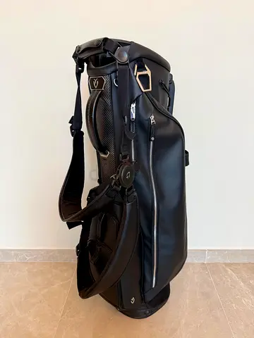 Vessel Lux Carbon Golf Stand Bag black leather