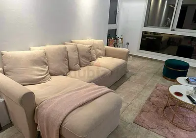 ikea gronlid lshape sofa bed beige