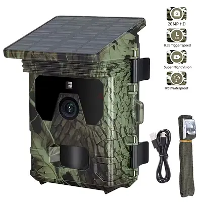 HC-600A Solar Powered Night Vision Tracker Camera 50MP 4K Hunting