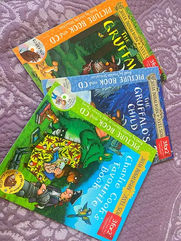3 picture books with CDs (The Gruffalo Series and Charlie Cook)