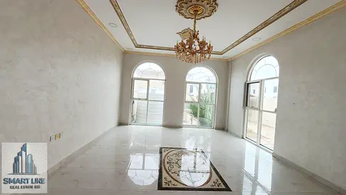 BIG SIZE 5 BEDROOM HALL WITH MAJLIS ROOM STORE ROOM ATTACHED BATH AND MAID ROOM & BALCONY AREA RENT JUST 150K
